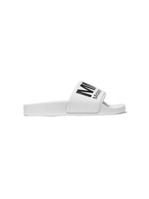 MM6 Maison Margiela Kids logo-print flip flops - White