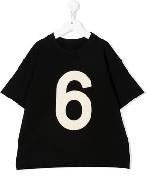MM6 Maison Margiela Kids logo-print short-sleeve T-shirt - Black