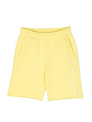 MM6 Maison Margiela Kids logo-print sweat shorts - Yellow