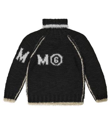 MM6 Maison Margiela Kids Logo turtleneck sweater