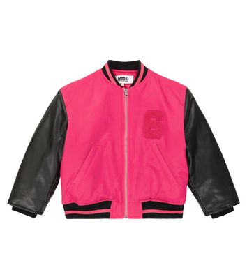 MM6 Maison Margiela Kids Logo twill bomber jacket