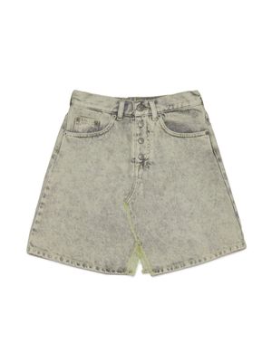 MM6 Maison Margiela Kids mid-rise denim skirt - Grey