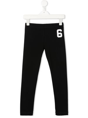 MM6 Maison Margiela Kids number-print leggings - Black