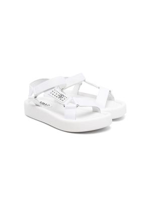 MM6 Maison Margiela Kids numbers-motif flatform sandals - White