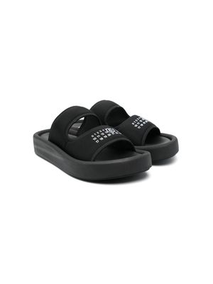 MM6 Maison Margiela Kids numbers-motif slides - Black