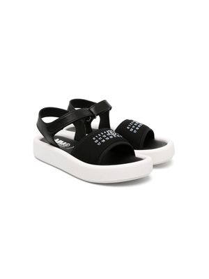 MM6 Maison Margiela Kids numbers-print touch-strap sandals - Black