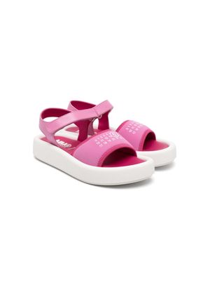 MM6 Maison Margiela Kids numbers-print touch-strap sandals - Pink