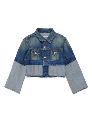 MM6 Maison Margiela Kids Re-cut shaded denim jacket - Blue