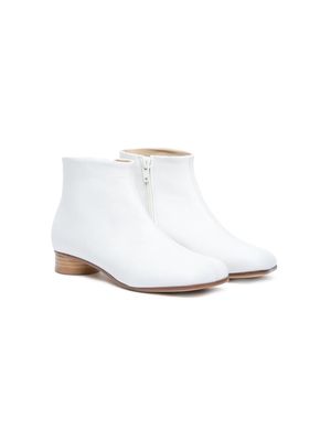 MM6 Maison Margiela Kids square-toe ankle boots - White