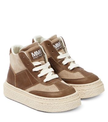 MM6 Maison Margiela Kids Suede sneaker boots