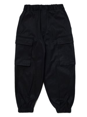 MM6 Maison Margiela Kids tapered-leg cotton trousers - Black