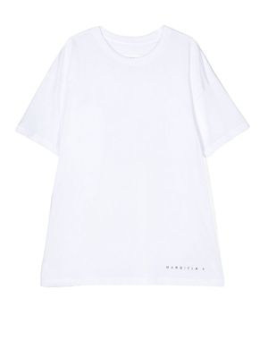 MM6 Maison Margiela Kids TEEN logo-print crew-neck T-shirt - White
