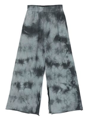MM6 Maison Margiela Kids tie-dye wide-leg trousers - Grey