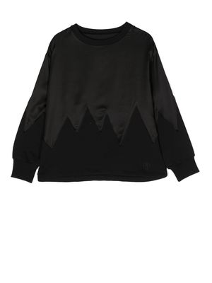 MM6 Maison Margiela Kids zig-zig detail sweatshirt - Black