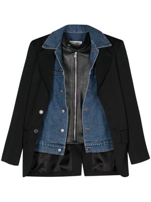 MM6 Maison Margiela layered-design blazer - Black