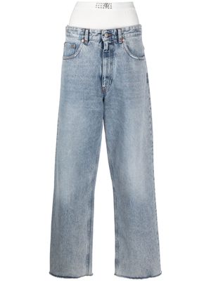 MM6 Maison Margiela layered wide-leg jeans - Blue