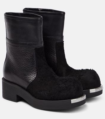 MM6 Maison Margiela Leather and suede ankle boots