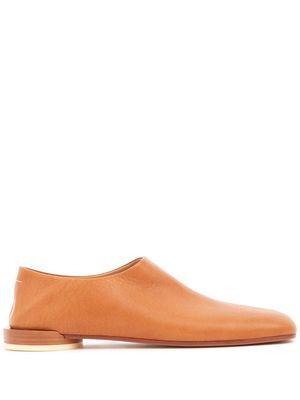 MM6 Maison Margiela leather slip-on loafers - Brown