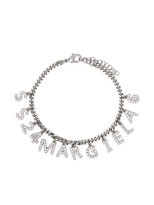 MM6 Maison Margiela logo-charm chain-link bracelet - Silver