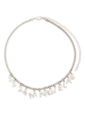 MM6 Maison Margiela logo-charm chain-link necklace - Silver