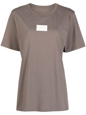 MM6 Maison Margiela logo-patch cotton T-shirt - Grey