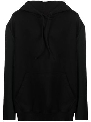 MM6 Maison Margiela logo-patch tailored hoodie - Black