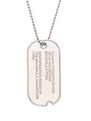 MM6 Maison Margiela logo-plaque pendant necklace - Silver