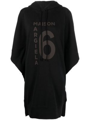 MM6 Maison Margiela logo-print cotton hoodie - Black
