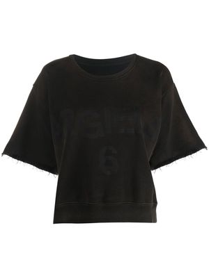 MM6 Maison Margiela logo-print cotton T-Shirt - Black