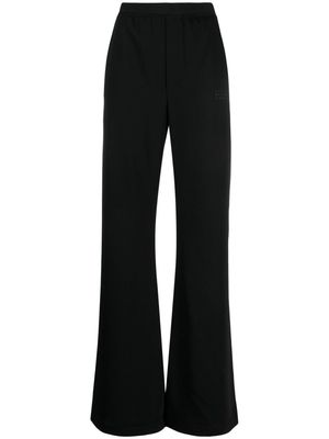 MM6 Maison Margiela logo-print flared trousers - Black