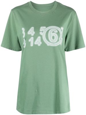 MM6 Maison Margiela logo-print short-sleeve T-shirt - Green