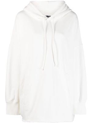 MM6 Maison Margiela logo-print slouchy hoodie - White