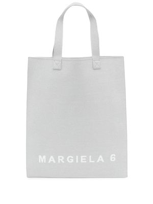 MM6 Maison Margiela logo-print tote bag - Silver