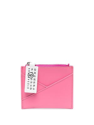 MM6 Maison Margiela logo-tag zip-fastening wallet - Pink