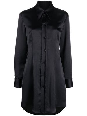 MM6 Maison Margiela long sleeve shirt dress - Black