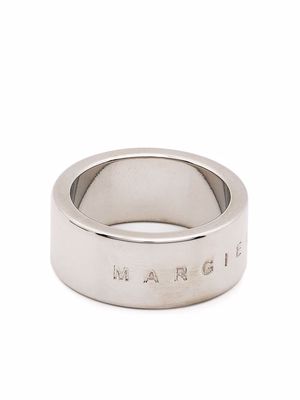 MM6 Maison Margiela Minimal engraved ring - Silver