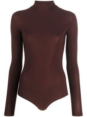 MM6 Maison Margiela mock neck bodysuit - Brown