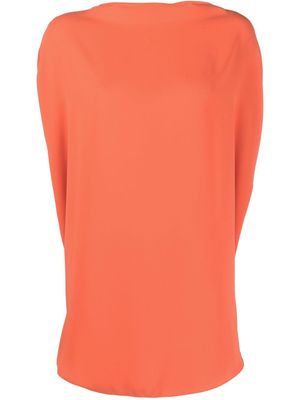 MM6 Maison Margiela mock-neck flared blouse - Orange