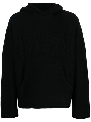MM6 Maison Margiela number-motif knitted hoodie - Black