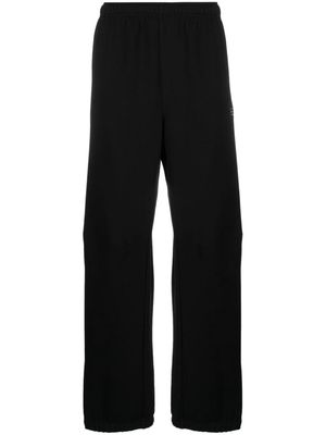 MM6 Maison Margiela numbers-embroidered cotton track pants - Black