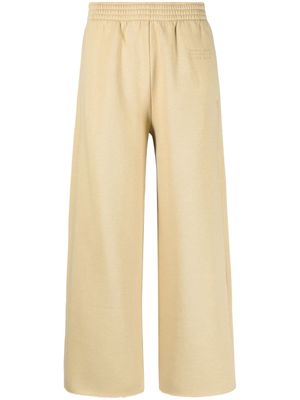 MM6 Maison Margiela numbers-embroidered wide-leg track pants - Neutrals