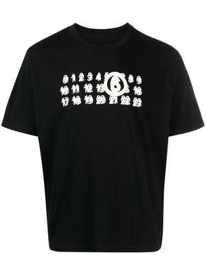 MM6 Maison Margiela numbers-motif crew-neck T-shirt - Black