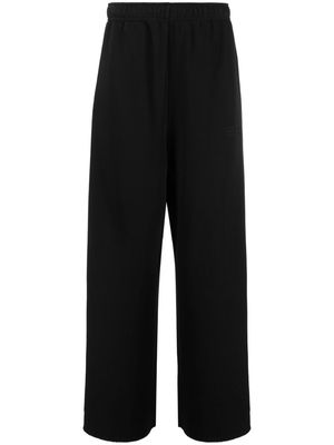 MM6 Maison Margiela numbers motif-embroidered cotton track trousers - Black