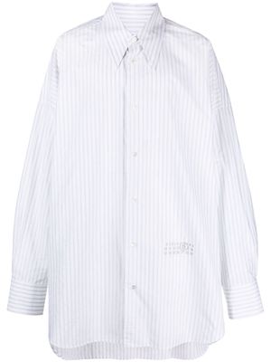 MM6 Maison Margiela numbers-motif long-line shirt - White