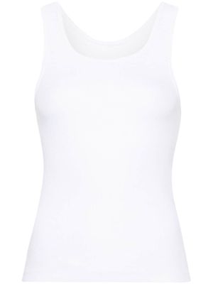 MM6 Maison Margiela numbers-motif ribbed tank top - White