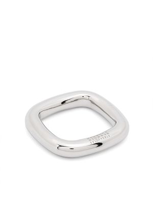 MM6 Maison Margiela numbers-motif square ring - Silver