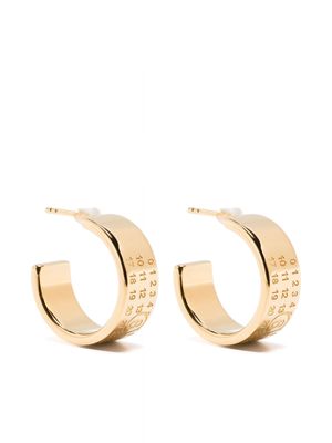 MM6 Maison Margiela numeric-engraved hoop earrings - Gold