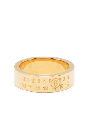 MM6 Maison Margiela Numeric Minimal polished-finish ring - Gold