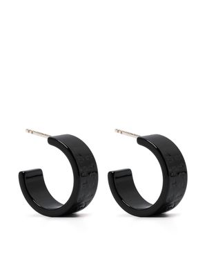 MM6 Maison Margiela Numeric Minimal Signature hoop earrings - Black