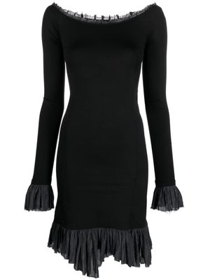 MM6 Maison Margiela off-shoulder flared-hem dress - Black